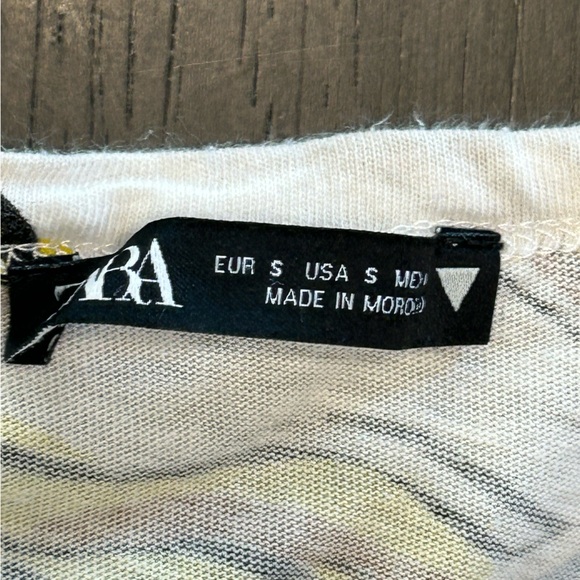 Zara faces pop art graphic boxy maximalist indie sleaze boho urban summery tee S - Picture 8 of 9